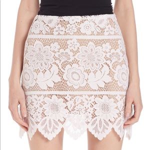 For Love & Lemons Gianna Lace Skirt